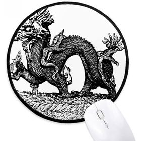 Dıythinker Çin Kültür Qing Hanedanı Çizgi Çizim Yuvarlak Kaymaz Mouse Pad
