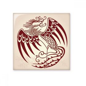 Dıythinker Çin Phoenix Hayvan Portre Seramik 10x10 cm Seramik Karo