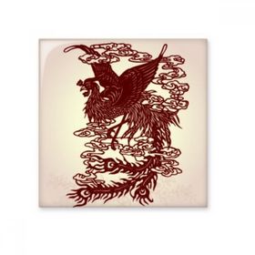 Dıythinker Çin Phoenix Kuş Hayvan Portre Seramik 10x10 cm Seramik Karo