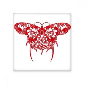 Dıythinker Çin Uçurtma Kelebek Kırmızı Seramik 10x10 cm Seramik Karo