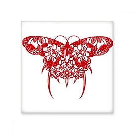 Dıythinker Çin Uçurtma Kelebek Kırmızı Seramik 10x10 cm Seramik Karo