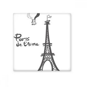 Dıythinker Çizgi Çizim Eyfel Kulesi Silüeti Fransa Paris 15x15 cm Seramik Karo