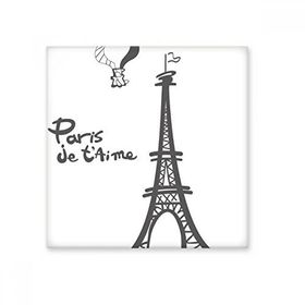 Dıythinker Çizgi Çizim Eyfel Kulesi Silüeti Fransa Paris 15x15 cm Seramik Karo