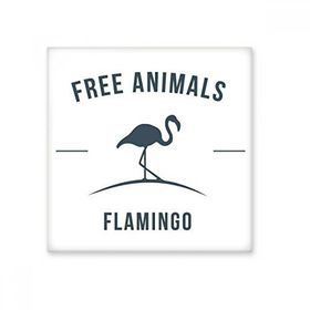 Dıythinker Çizgi Film Flamingo Hayvan Mavi Silüet Seramik 10x10 cm Seramik Karo