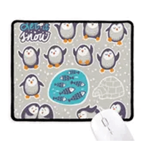 Dıythinker Çizgi Film Penguen Balık Kar Hayvan Kaymaz Mouse Pad
