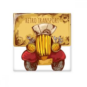 Dıythinker Çizgi Film Retro Vintage Araba Taşımacılığı Britanya İngiltere Seramik Dekorasyon 10x10 cm Seramik Karo