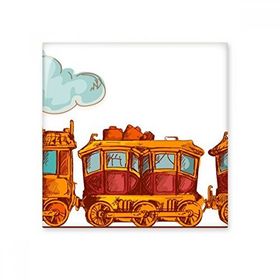 Dıythinker Çizgi Film Tren Britanya Ülke Kültürü Elemanları 10x10 cm Seramik Karo