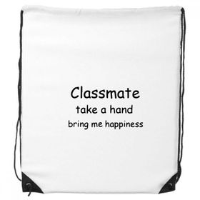 Dıythinker Classmate Take A Hand Bring Me Happiness Mezuniyet İpli Sırt Çantası