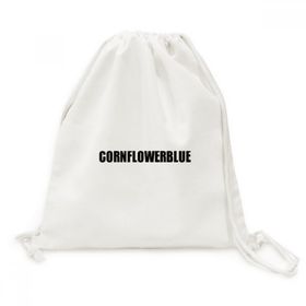 Dıythinker Cornflowerblue Renk Siyah İsim Kanvas İpli Sırt Çantası