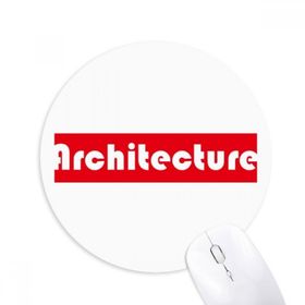 Dıythinker Course And Major Architecture Kırmızı Baskılı Yuvarlak Kaymaz Kauçuk Mouse Pad
