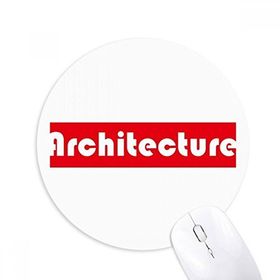 Dıythinker Course And Major Architecture Kırmızı Baskılı Yuvarlak Kaymaz Kauçuk Mouse Pad