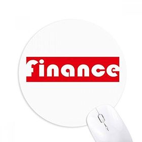 Dıythinker Course And Major Finance Kırmızı Baskılı Yuvarlak Kaymaz Kauçuk Mouse Pad