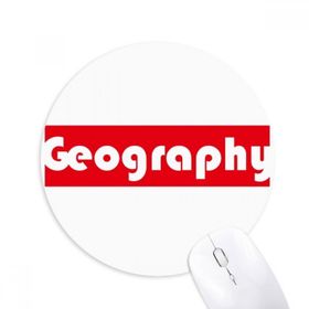 Dıythinker Course And Major Geography Kırmızı Baskılı Yuvarlak Kaymaz Kauçuk Mouse Pad