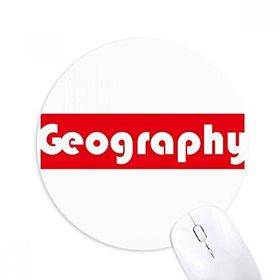 Dıythinker Course And Major Geography Kırmızı Baskılı Yuvarlak Kaymaz Kauçuk Mouse Pad