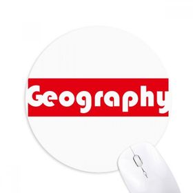 Dıythinker Course And Major Geography Kırmızı Baskılı Yuvarlak Kaymaz Kauçuk Mouse Pad