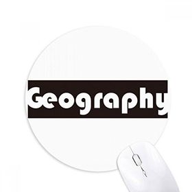 Dıythinker Course And Major Geography Siyah Baskılı Yuvarlak Kaymaz Kauçuk Mouse Pad