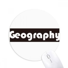 Dıythinker Course And Major Geography Siyah Baskılı Yuvarlak Kaymaz Kauçuk Mouse Pad