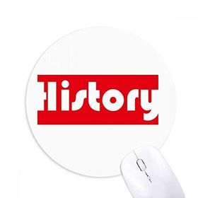 Dıythinker Course and Major History Kırmızı Baskılı Yuvarlak Kaymaz Kauçuk Mouse Pad