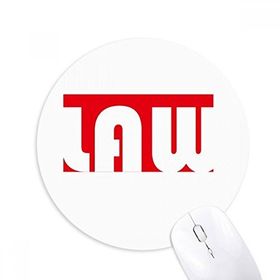 Dıythinker Course And Major Law Kırmızı Baskılı Yuvarlak Kaymaz Kauçuk Mouse Pad