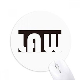 Dıythinker Course And Major Law Siyah Baskılı Yuvarlak Kaymaz Kauçuk Mouse Pad