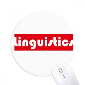Dıythinker Course And Major Linguistics Kırmızı Baskılı Yuvarlak Kaymaz Kauçuk Mouse Pad