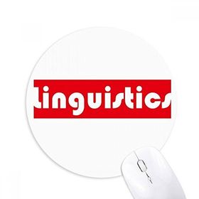Dıythinker Course And Major Linguistics Kırmızı Baskılı Yuvarlak Kaymaz Kauçuk Mouse Pad