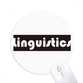 Dıythinker Course and Major Linguistics Siyah Baskılı Yuvarlak Kaymaz Kauçuk Mouse Pad