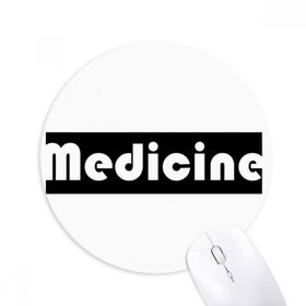 Dıythinker Course And Major Medicine Siyah Baskılı Yuvarlak Kaymaz Kauçuk Mouse Pad
