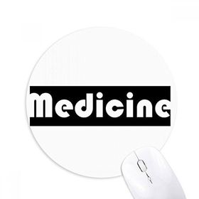 Dıythinker Course And Major Medicine Siyah Baskılı Yuvarlak Kaymaz Kauçuk Mouse Pad