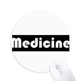 Dıythinker Course And Major Medicine Siyah Baskılı Yuvarlak Kaymaz Kauçuk Mouse Pad