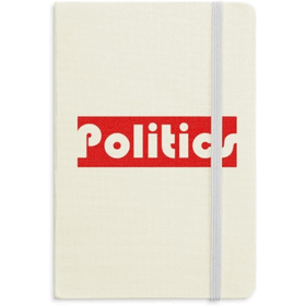 Dıythinker Course and Major Politics Kırmızı Kumaş Sert Kapak A5 Defter
