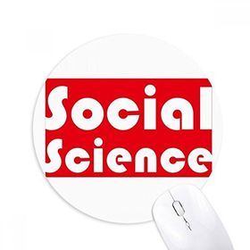 Dıythinker Course And Major Social Science Kırmızı Baskılı Yuvarlak Kaymaz Kauçuk Mouse Pad