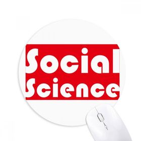 Dıythinker Course And Major Social Science Kırmızı Baskılı Yuvarlak Kaymaz Kauçuk Mouse Pad