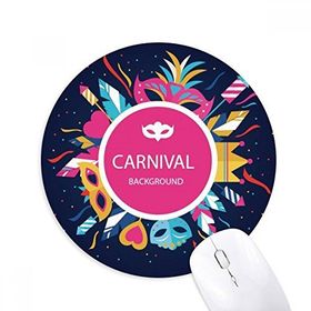 Dıythinker Crown Mask Happy Carnival of Venice Baskılı Yuvarlak Kaymaz Kauçuk Mouse Pad