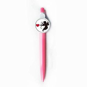 Dıythinker Cupid Angel Love Kalp Desenli Geri Çekilebilir Mavi Tükenmez Kalem