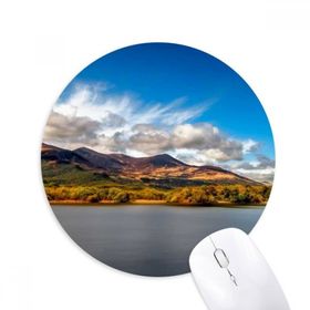 Dıythinker Dağ Kristal Göl Bilim Doğa Manzarası Baskılı Yuvarlak Kaymaz Kauçuk Mouse Pad