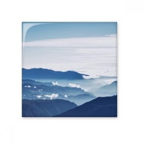 Dıythinker Dağlar Gökyüzü Güneş Işığı Bulutlar Doğa 10x10 cm Seramik Karo