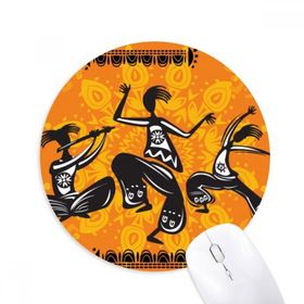 Dıythinker Dance People Meksika Totems Meksika Baskılı Yuvarlak Kaymaz Kauçuk Mouse Pad