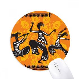 Dıythinker Dance People Meksika Totems Meksika Baskılı Yuvarlak Kaymaz Kauçuk Mouse Pad