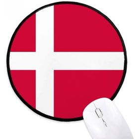 Dıythinker Danimarka Ulusal Bayrağı Avrupa Ülke Yuvarlak Kaymaz Mouse Pad