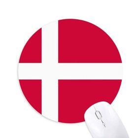 Dıythinker Danimarka Ulusal Bayrak Avrupa Ülke Baskılı Yuvarlak Kaymaz Kauçuk Mouse Pad
