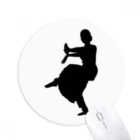 Dıythinker Dansçı Sanatı Tavuskuşu Dans Sporları Baskılı Yuvarlak Kaymaz Kauçuk Mouse Pad
