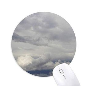Dıythinker Dark Clouds Overcast Wide Wind Weather Baskılı Yuvarlak Kaymaz Kauçuk Mouse Pad