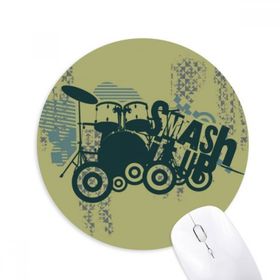 Dıythinker Davul Müzik Deseni Grafiti Sokak Baskılı Yuvarlak Kaymaz Kauçuk Mouse Pad