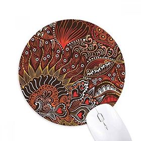 Dıythinker Dekoratif Desen Renkli Soyut Balıklar Baskılı Yuvarlak Kaymaz Kauçuk Mouse Pad