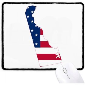 Dıythinker Delaware ABD Haritası Yıldız Çizgili Bayrak Şekli Kaymaz Mouse Pad