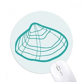 Dıythinker Deniz Yaşamı Fistolu Yeşil İllüstrasyon Baskılı Yuvarlak Kaymaz Kauçuk Mouse Pad