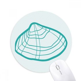 Dıythinker Deniz Yaşamı Fistolu Yeşil İllüstrasyon Baskılı Yuvarlak Kaymaz Kauçuk Mouse Pad