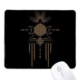 Dıythinker Desen Geometri Daire Totem Kaymaz Siyah Başlıklı Kenarlar