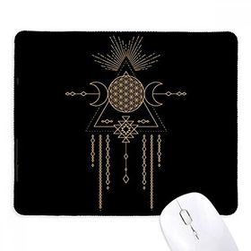 Dıythinker Desen Geometri Daire Totem Kaymaz Siyah Başlıklı Kenarlar